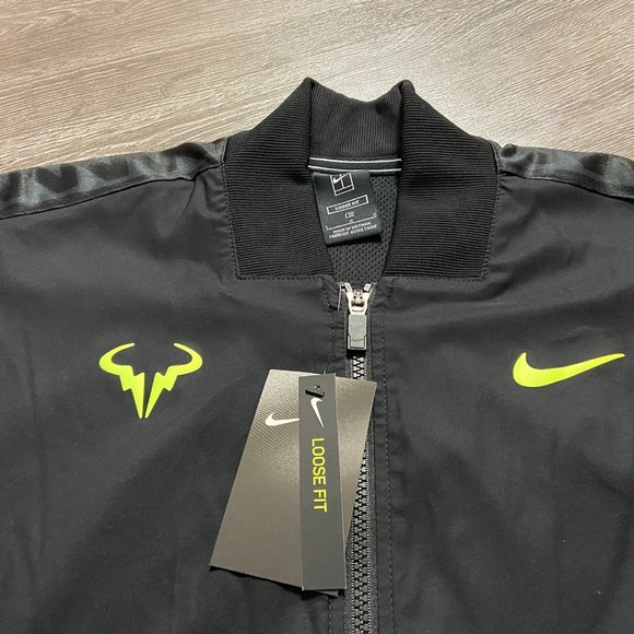 Nike Court Rafa Nadal Black Full-Zip Tennis Jacket CI9135-010 Men’s Size Large - Picture 3 of 6